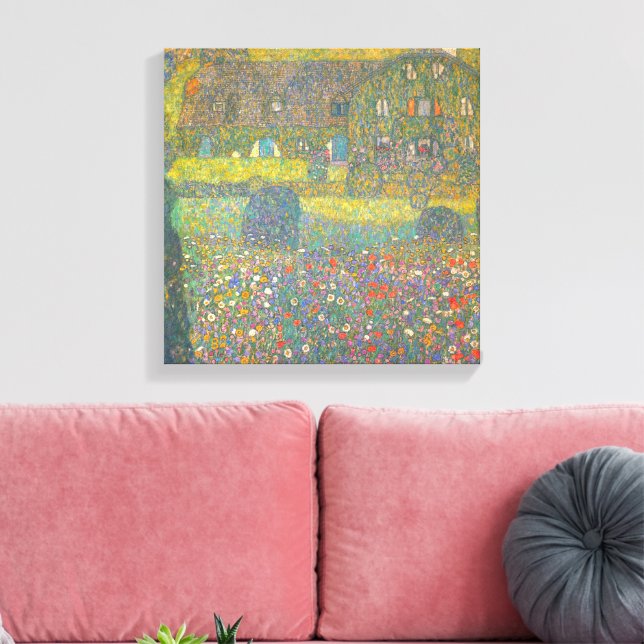 Landhaus am Attersee von Gustav Klimt Leinwanddruck (Insitu (Wohnzimmer))