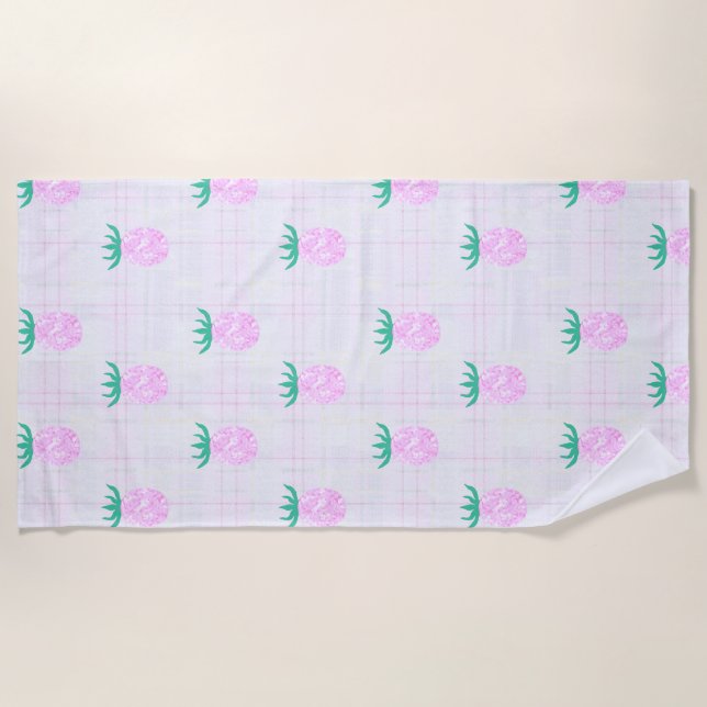 Landhaus-Ananas Strandtuch (Vorderseite)
