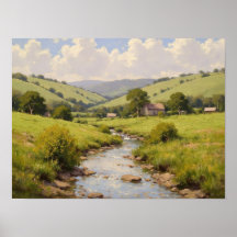 Landhaus Bachtal Impressionistisches Ölgemälde