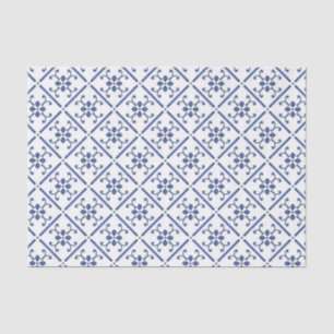 Landhaus Blau-Weiß-Muster Mittelmeer Fliese Seidenpapier