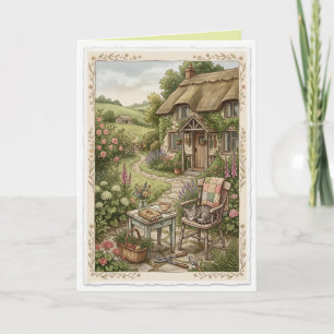 Landhaus Boho Folk Blank Art Karte
