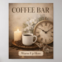 Landhaus-Coffee-Bar-Wandkunst-Druck