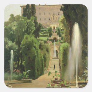 Landhaus D'Este, Tivoli, 1869 Quadratischer Aufkleber