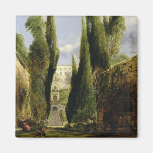 Landhaus D'Este, Tivoli (Öl auf Leinwand) Magnet