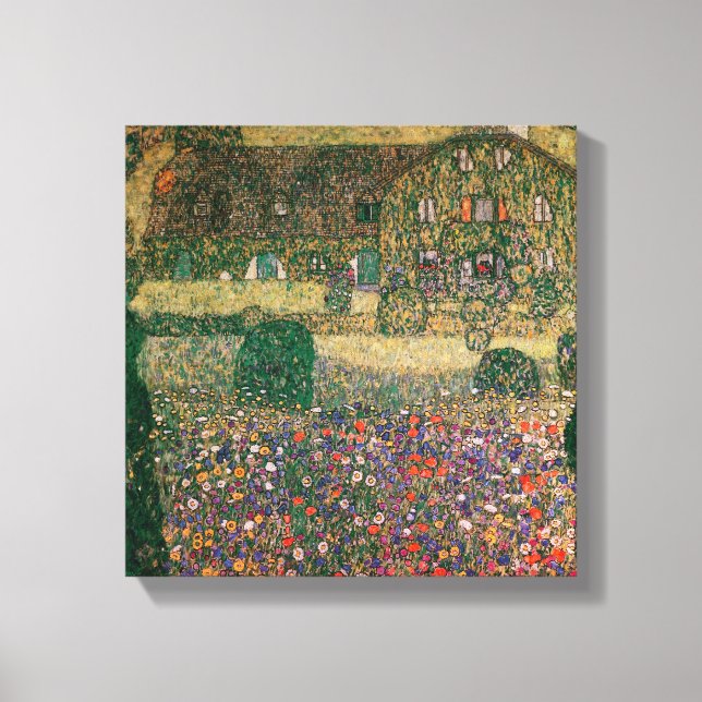 Landhaus durch den Attersee, c.1914 Leinwanddruck (Vorderseite)