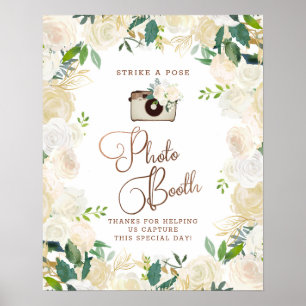 Landhaus-Frisch-Rustikales-Fotobooth-Hochzeitsschi Poster