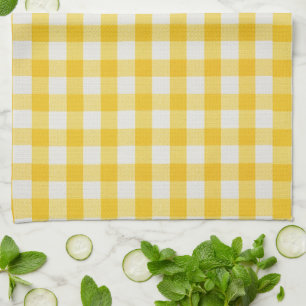 Landhaus-Gingham-Golden-Gelb-Kinderzimmer Geschirrtuch