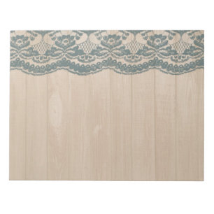 Landhaus Holz & Spitze Notizblock