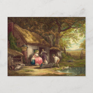 Landhaus im Vintage-Stil Postkarte
