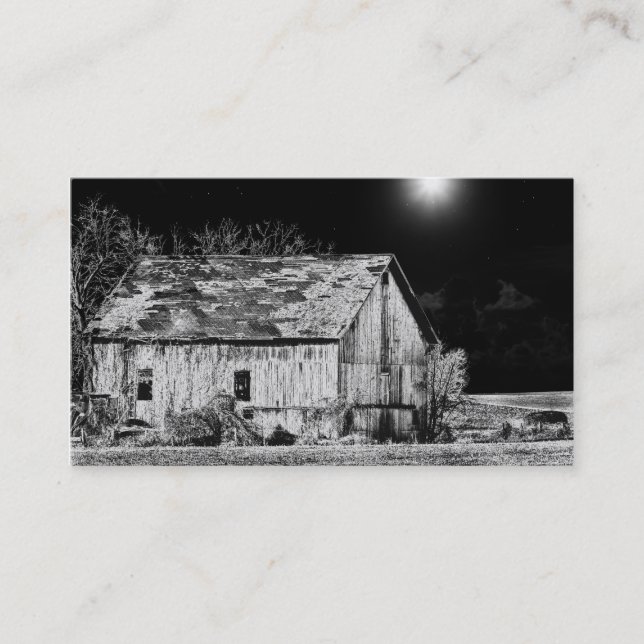 Landhaus in der Nacht Visitenkarte (Vorderseite)