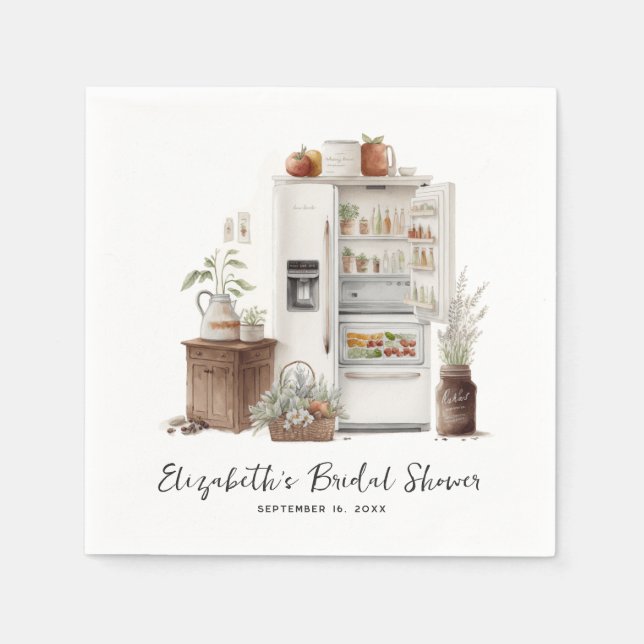 Landhaus Küche | Brautparty Napkin Serviette (Vorderseite)