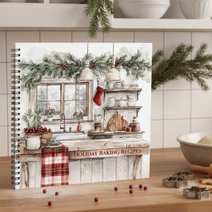 Landhaus-Küchen-Weihnachtsbackrezept-Notizbuch Notizbuch