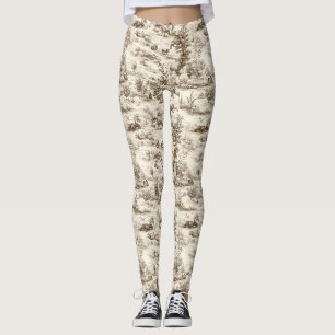 Landhaus-Kürbisernte-Ländliche Toile Leggings