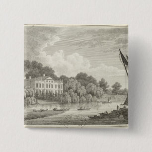 Landhaus mit See und Booten Button