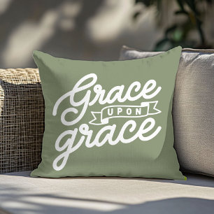 Landhaus-Olivgrüne Grace-Christian-Wurfkissen Kissen
