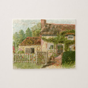 Landhaus-Puzzle im Vintage-Stil