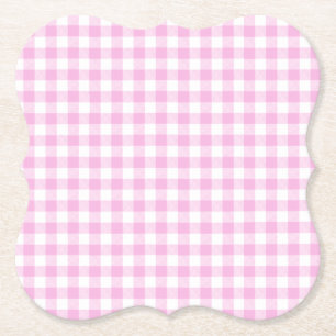 Landhaus-Rosa-Kariert  Untersetzer