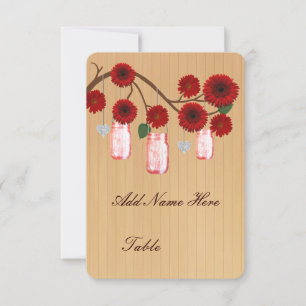 Landhaus-Rotziegel-Tischplatzkarten Einladung