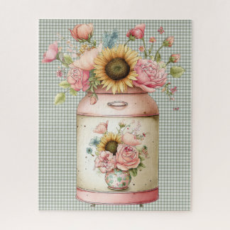 Landhaus-Sommer-Blumen-Puzzle