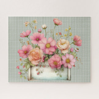 Landhaus-Sommer-Blumenpuzzle