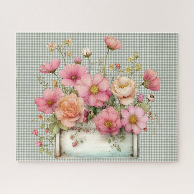 Landhaus-Sommer-Blumenpuzzle (Horizontal)