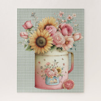 Landhaus-Sommer-Blumenpuzzle