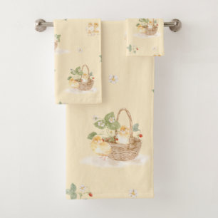 Landhaus-Stil Babyküken-Korb Badhandtuch Set