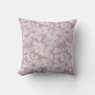 Landhaus-Stil Samtige Flieder-Daisy Kissen