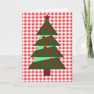 Landhaus-Stil-Weihnachtsbaum-Kunstkarte Karte