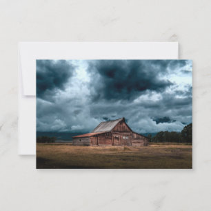 Landhaus während Sturm Dankeskarte