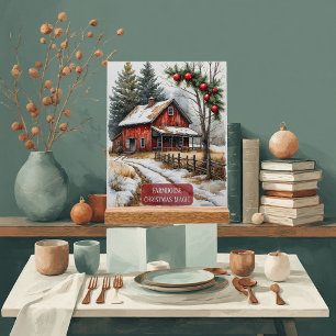 Landhaus-Weihnachtsmagie Vintage Rustikal  Acrylschild