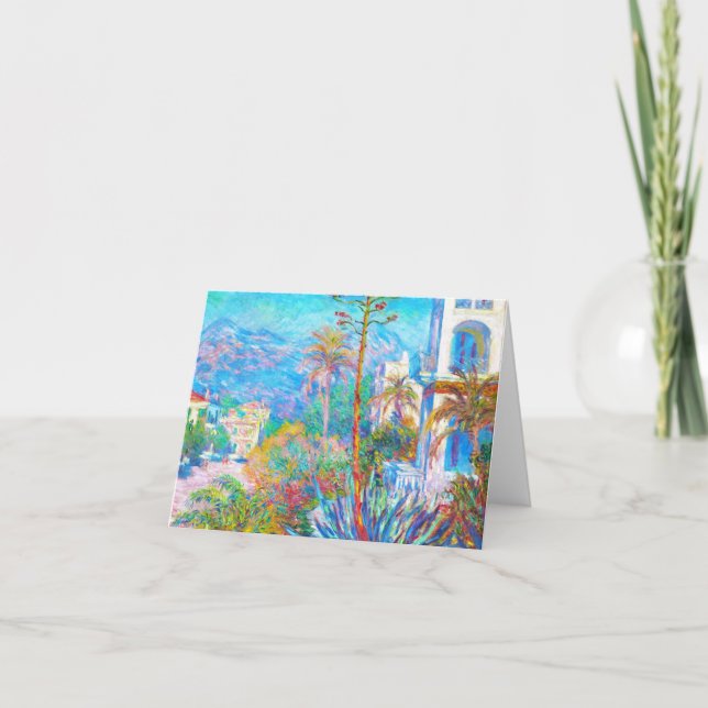 Landhäuser bei Bordighera Claude Monet Karte (Vorderseite)