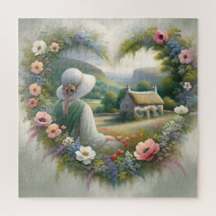 Landhausstil Blumen Herz Landschaft Landhaus