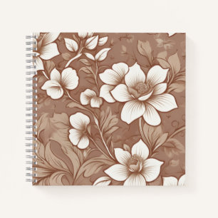 Landhausstil Blumenmuster Notizbuch