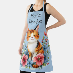 Landhausstil Florale Katze Ruhige Feline Botanik Schürze