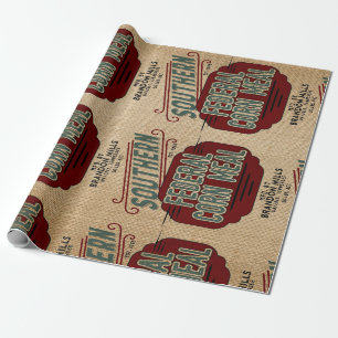 Landhausstil-Getreidesack-Design Geschenkpapier