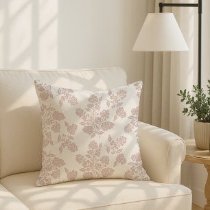 Landhausstil modern, staubrosa floral kissen