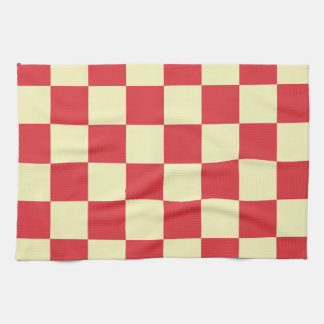 Landhausstil Rot und Creme Kariert Geschirrtuch