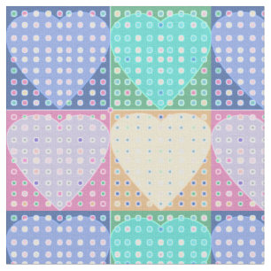 Landherzen mit Quilt-Quadrat Stoff