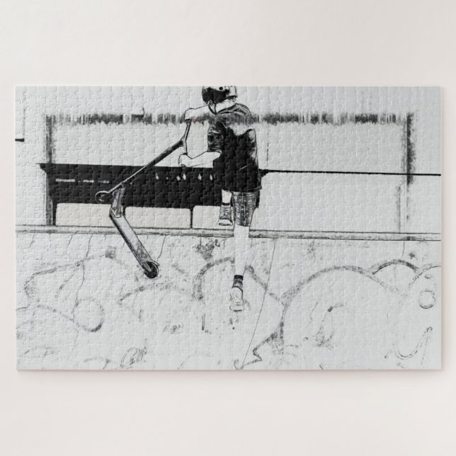 Landing It - Stunt Scooter Rider (Horizontal)