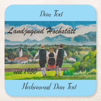 Landjugendfest Rechteckiger Pappuntersetzer