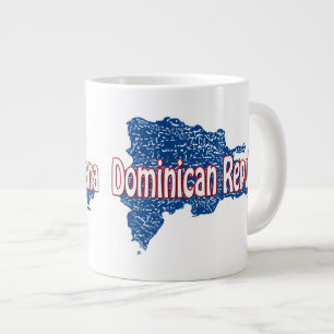 Landkarte der Dominikanischen Republik Jumbo-Tasse