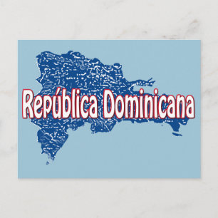 Landkarte der Dominikanischen Republik Postkarte