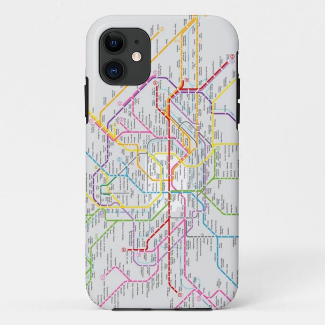 Landkarte des Meters von Paris - Hülle von iPhone (Rückseite)