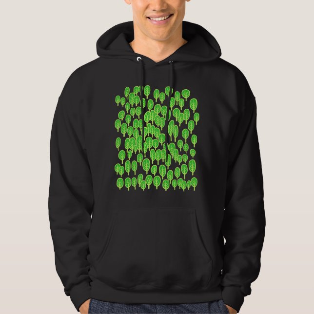 Landkarte für Wälder - Grüne Schattierungen Hoodie (Vorderseite)