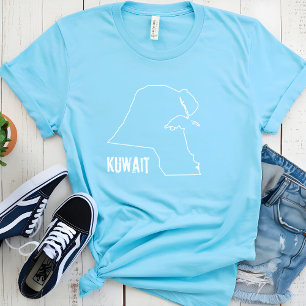 Landkarte Kuwaiter Landesgrenze Kuwait T-Shirt