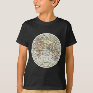 Landkarte Ost-Hemisphäre Globe Travel Art T-Shirt