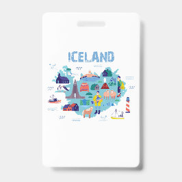 Landkarte von Island Ausweis