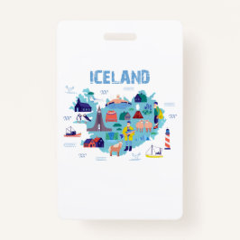 Landkarte von Island Ausweis