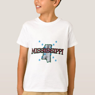 Landkarte von Mississippi T-Shirt
